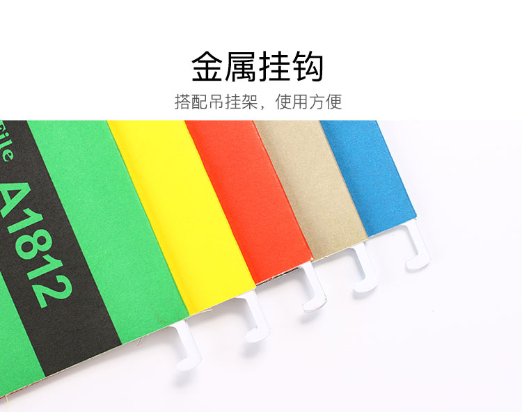 齐心 A1812 易查找吊挂夹 A4 纸质