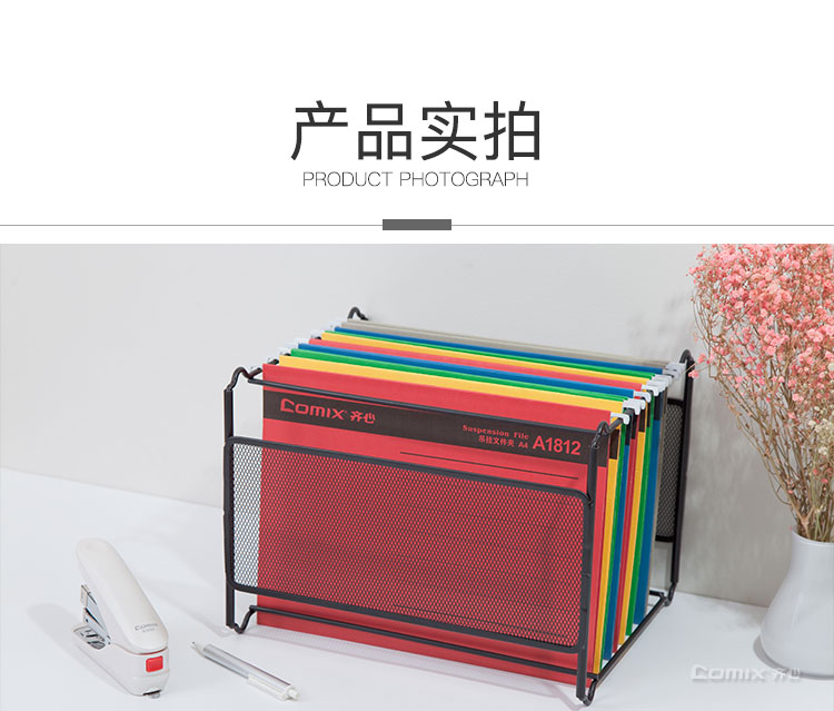 齐心 A1812 易查找吊挂夹 A4 纸质