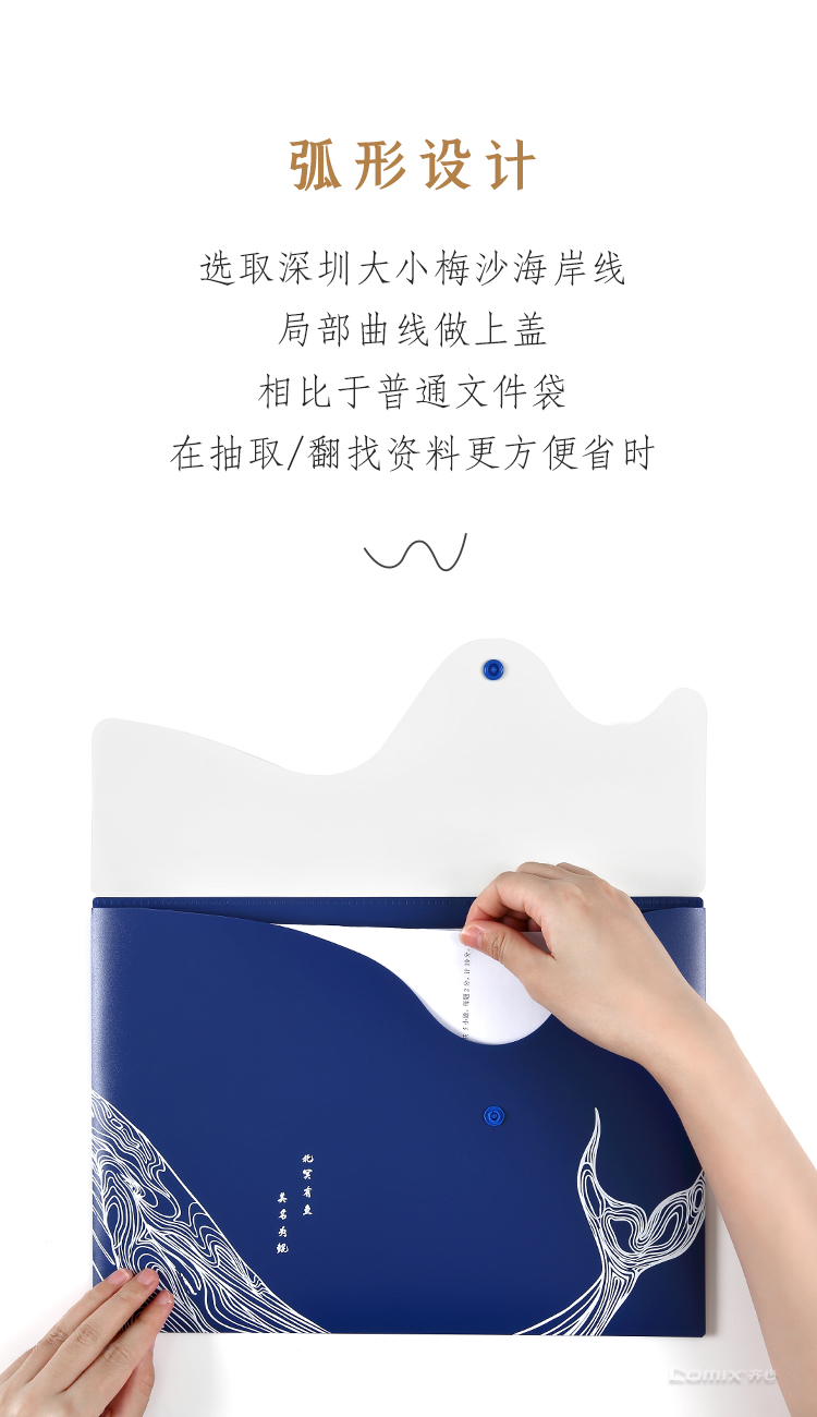 齐心 AKP21 鲲鹏按扣袋 A4
