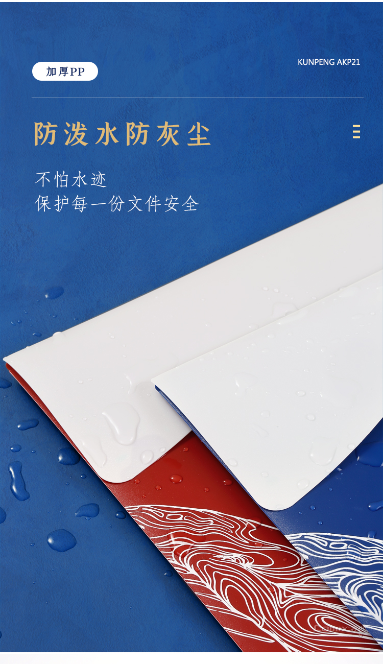 齐心 AKP21 鲲鹏按扣袋 A4
