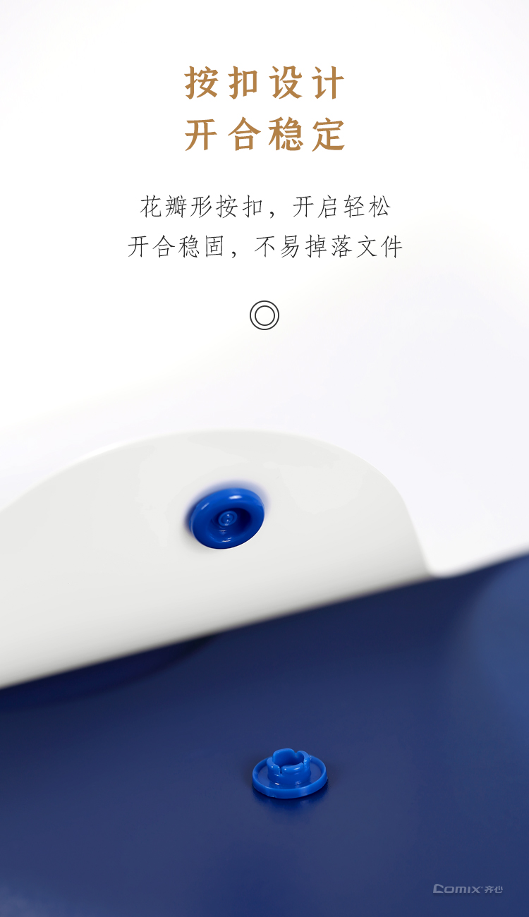 齐心 AKP21 鲲鹏按扣袋 A4