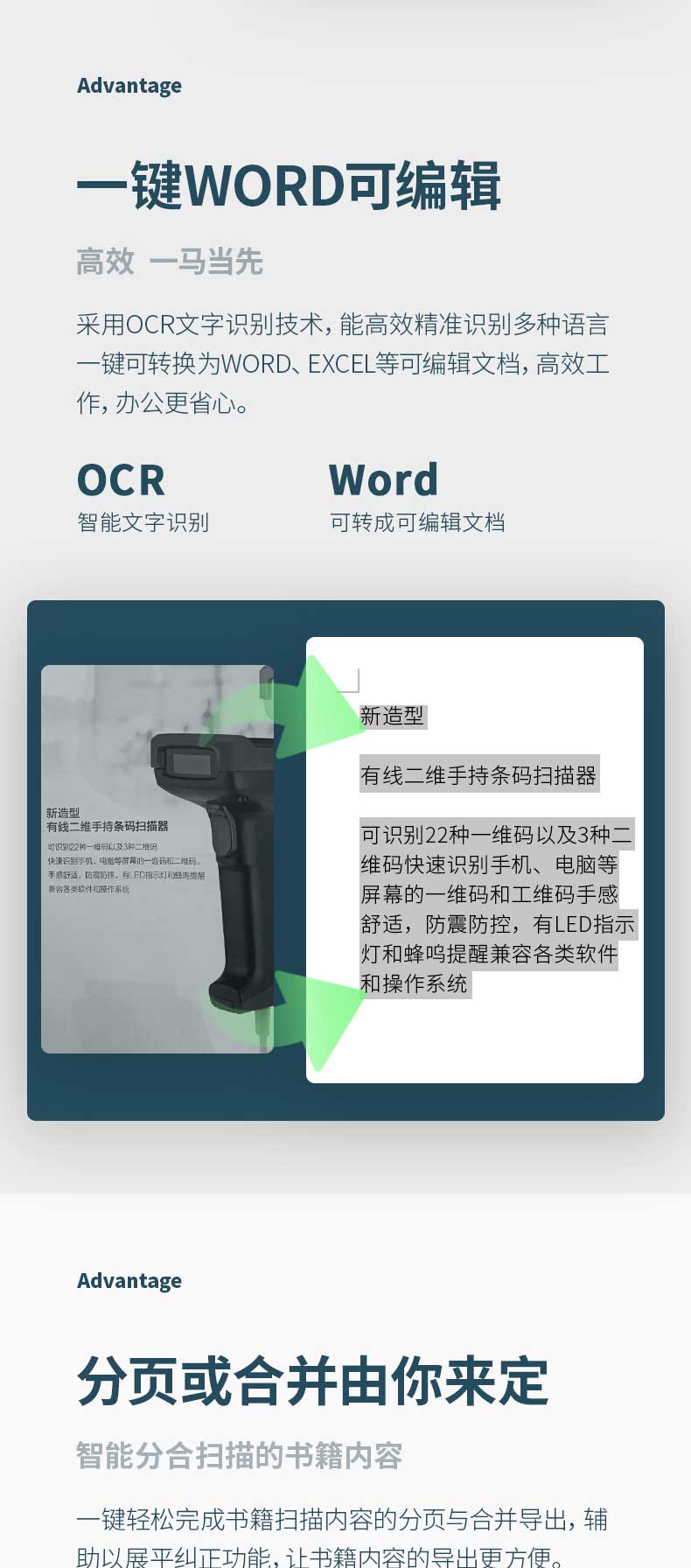 得力高拍仪15163高清A4高拍仪扫描仪证件扫描器