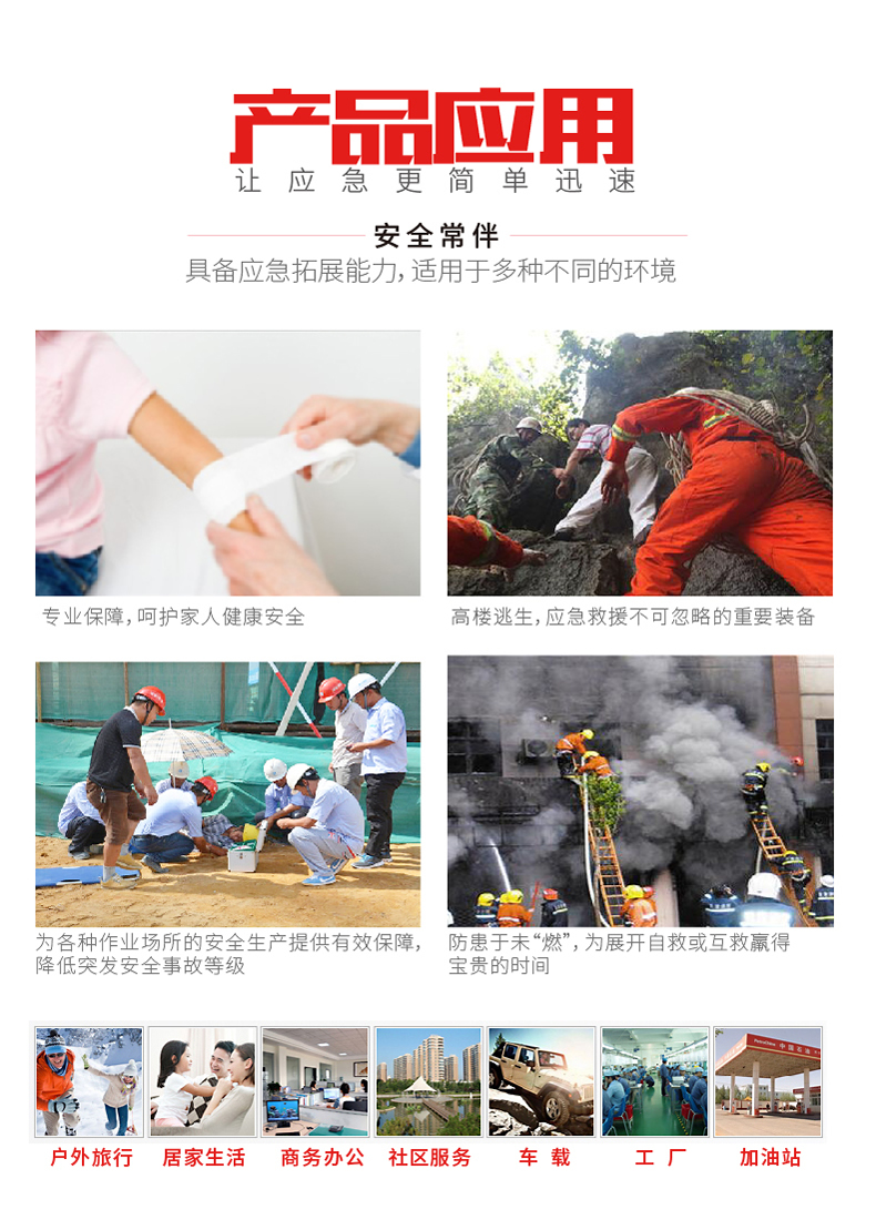 蓝夫LF-12112手提家庭火灾应急包、高楼逃生急救包、企业员工福利应急装备包	蓝夫LF-12112手提家庭火灾应急包、高楼逃生急救包、企业员工福利应急装备包