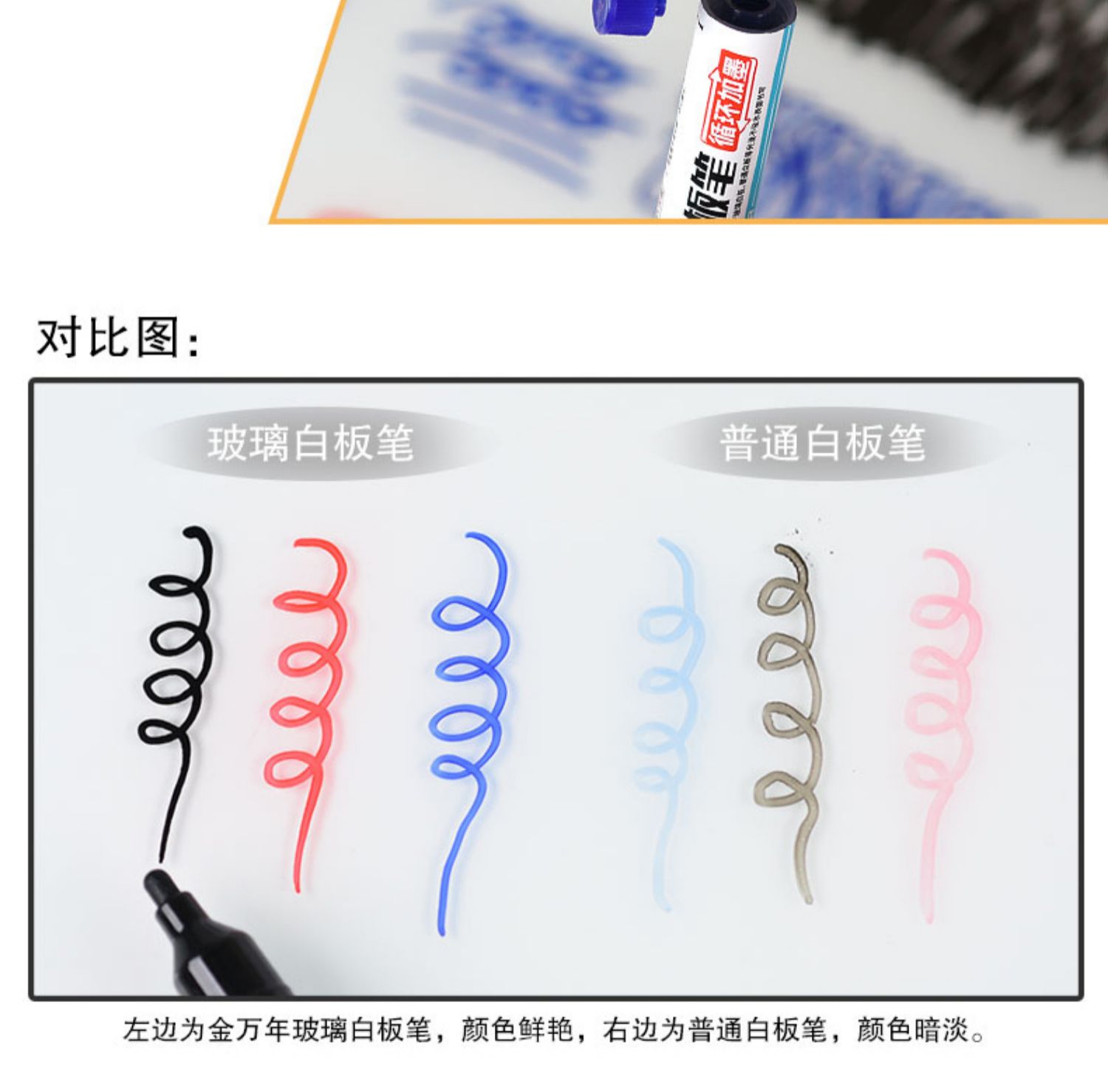 金万年G-0633玻璃白板专用直液式可加墨水白板笔
