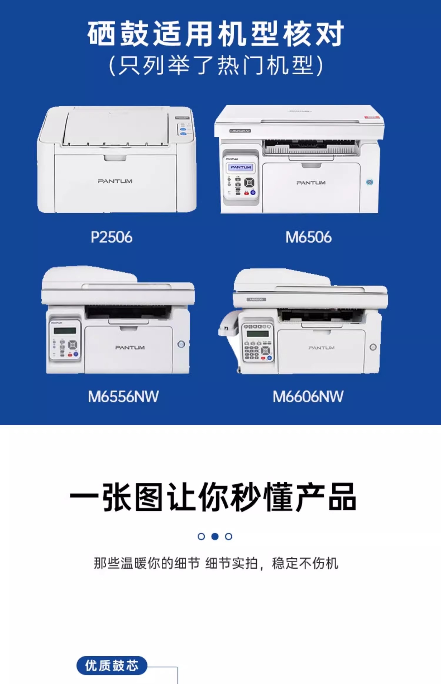 适用奔图M6506N硒鼓P2506W粉盒PANTUM PD-206墨盒m6506nw打印机m6556nw M6606/n打印机P2510