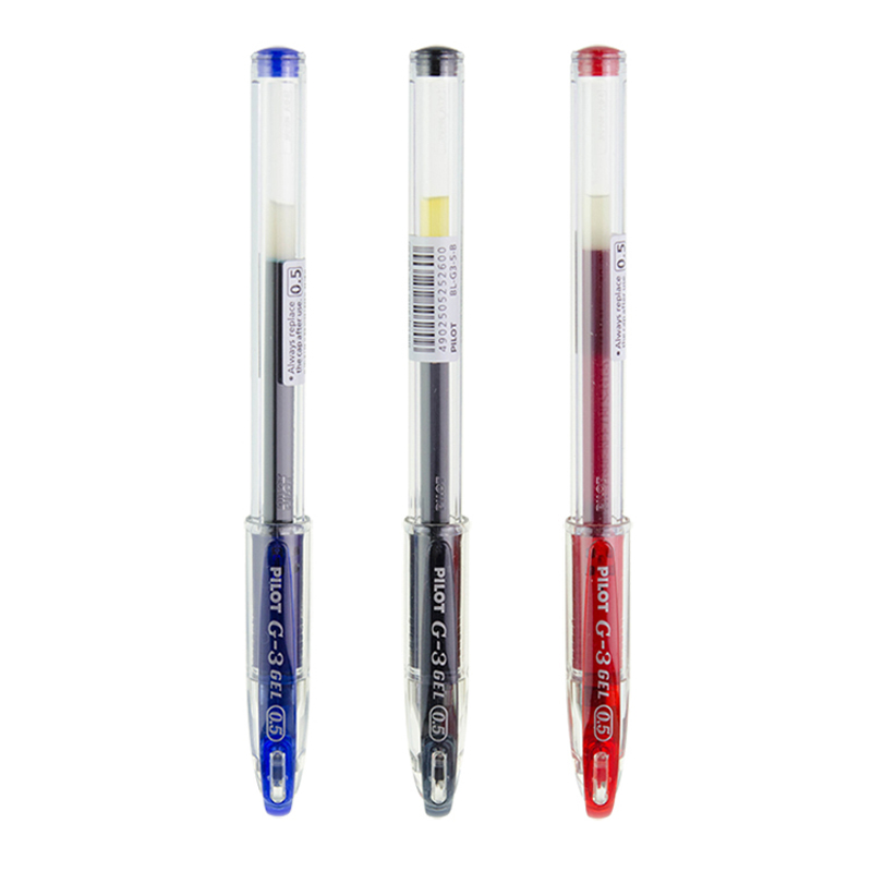 日本PILOT百乐 BL-G3-5金属笔尖顺滑中性笔G-3水笔0.5mm