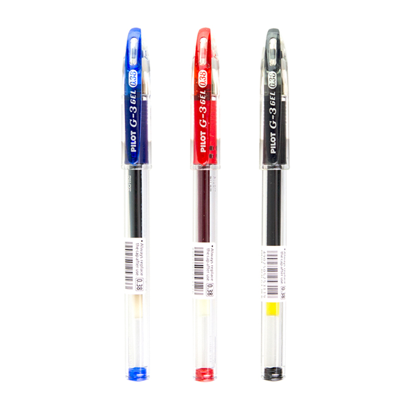 日本PILOT/百乐 BLN-G3-38啫喱笔G3顺滑办公水笔财务子弹头中性笔