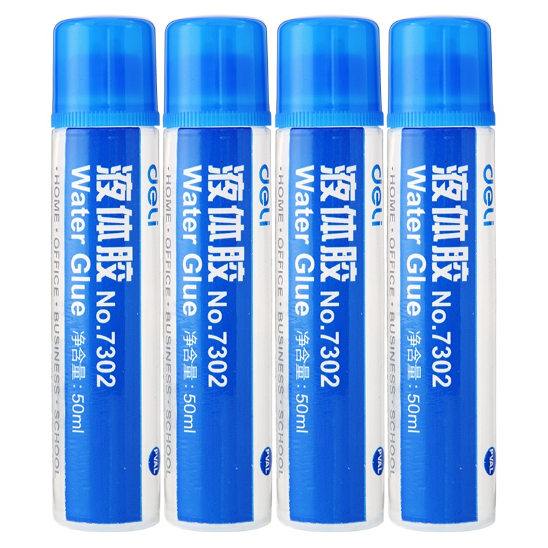 得力7302中号胶水 液体胶 50ml