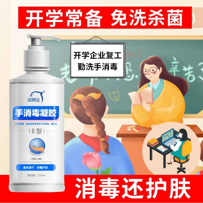 洗得宝手消毒凝胶二型500ml免洗洗手液手消毒液