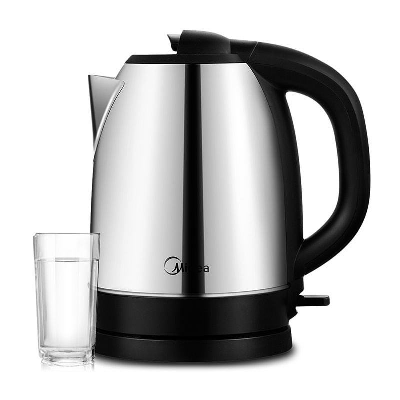 Midea/美的 MK-SJ1702电热水壶开水烧水壶304不锈钢1.7升