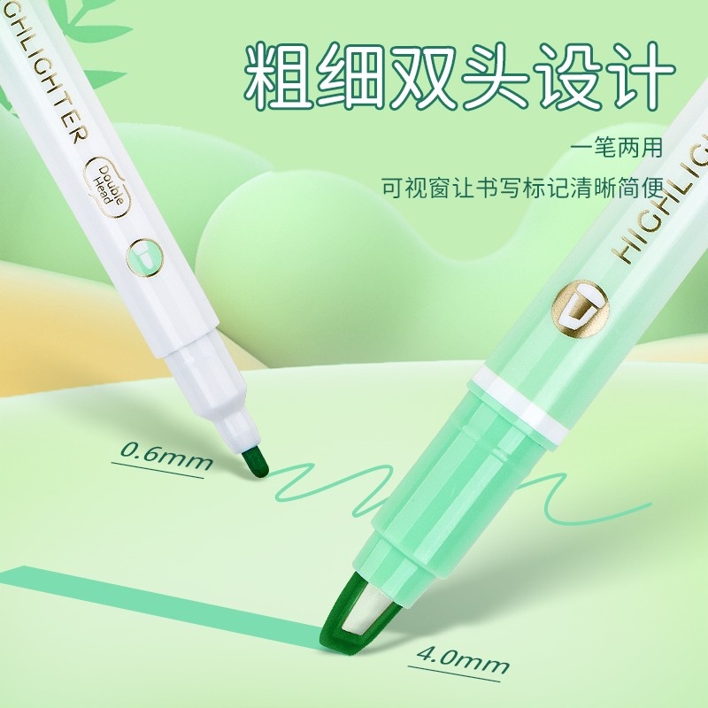 金万年G-0542可视窗4mm透明头6色套装荧光笔